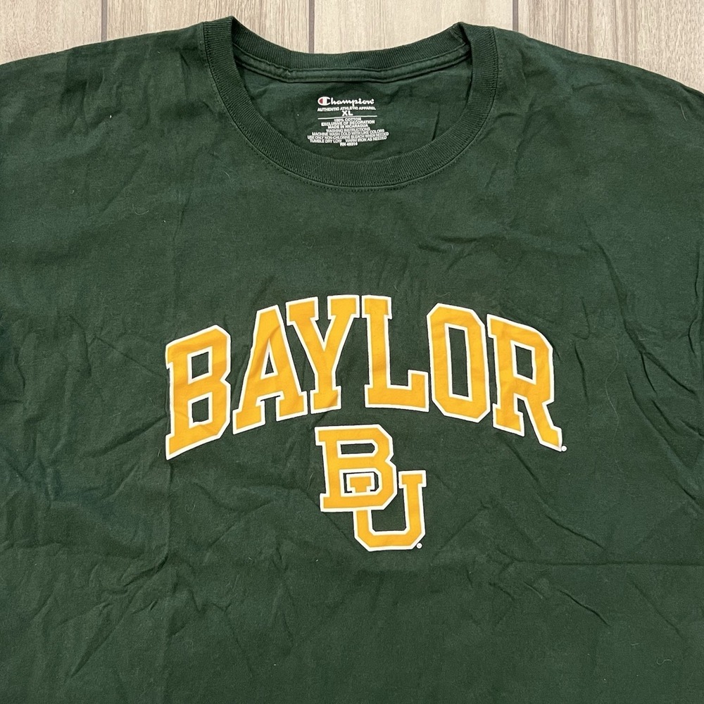 NWT Authentic Champion Baylor Bears T-shirt Size XL Green - Picture 2 of 5